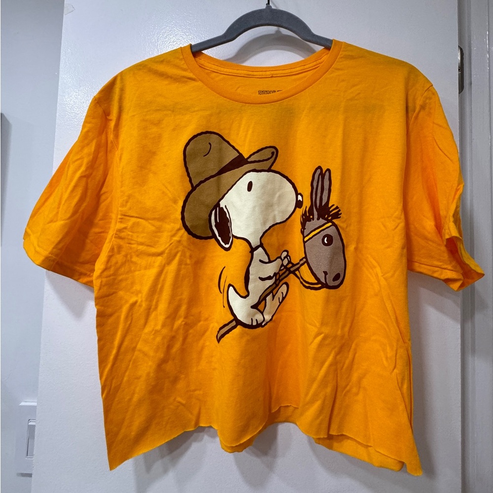 Peanuts Snoopy Cowboy Shirt - Brand NWOT - Short Style - Size L